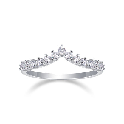 Crown Diamond Ring Luxury And Stylish Moissanite Silver Ring
