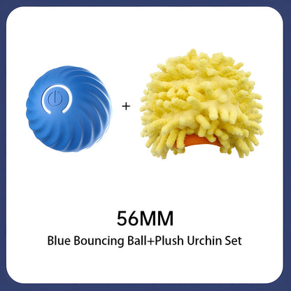 Interactive Bouncing Ball For Dogs,Automatic Smart Toy, Self-moving Rotating Stimulating Pet Entertainment, Noise-Reducing Urchin Cover,USB Rechargeable Dog Toy, Dog Electric Interactive Toy