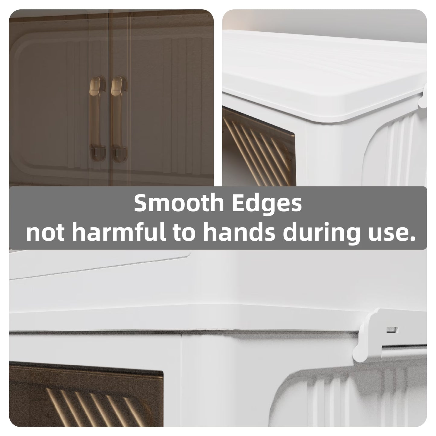 35.4 Inch Wide Clear Plastic Locker For Closet Organizer Storage, Folding Storage Box