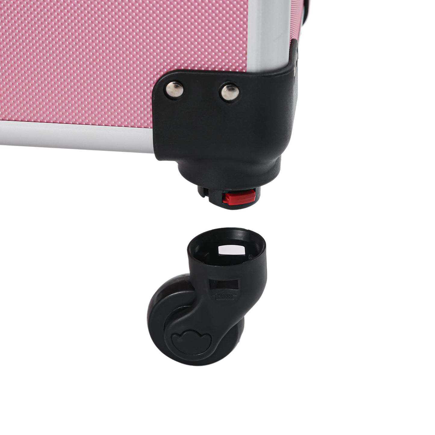 4-in-1 Aluminum Alloy, Trolley, Vanity Case, Embroidery Box