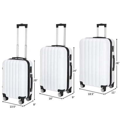 3-in-1 Multifunctional Large Capacity Traveling Storage Suitcase White