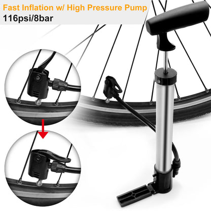 1Pc Mini Bike Inflator Portable Bicycle Tire Inflator Ball Air Inflating With Mount Frame For Mountain Road Bike