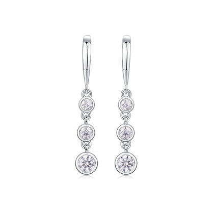 Classic Multi-diamond Set Moissanite Silver Earrings Luxury Fashion Diamond Earrings Stud Earrings
