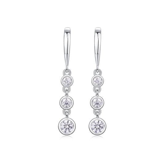 Classic Multi-diamond Set Moissanite Silver Earrings Luxury Fashion Diamond Earrings Stud Earrings