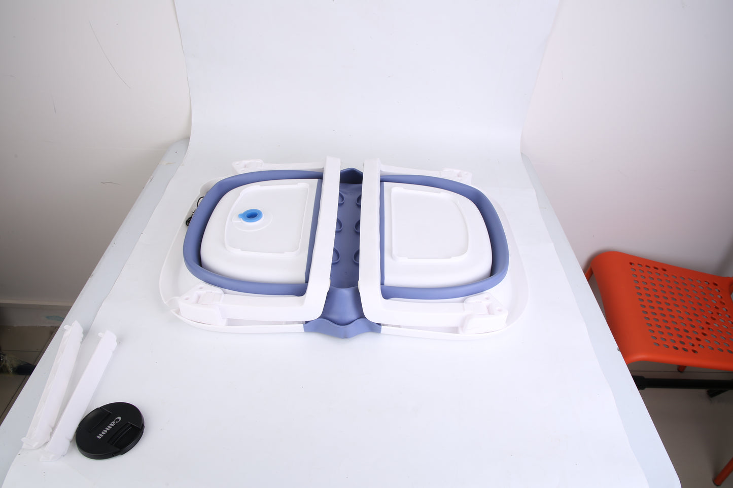 1Pc Baby Bath Tub With Thermometer Collapsible Travel Friendly 0 To 24Months Baby Bathtub With Drain Hole For Newborn Infant Toddler Odorless Toxic Free Foldable Bathtub