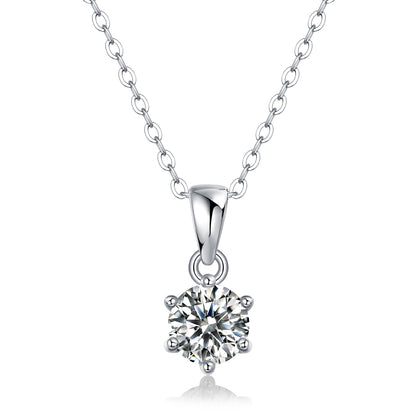 Breeze Dance - Affordable Diamond Jewelry Necklace Pendant Set With 1-carat, 2-carat And 3-carat Moissan Diamonds, S925 Sterling Silver And Platinum-plated. Fashionable And Trendy Jewelry.