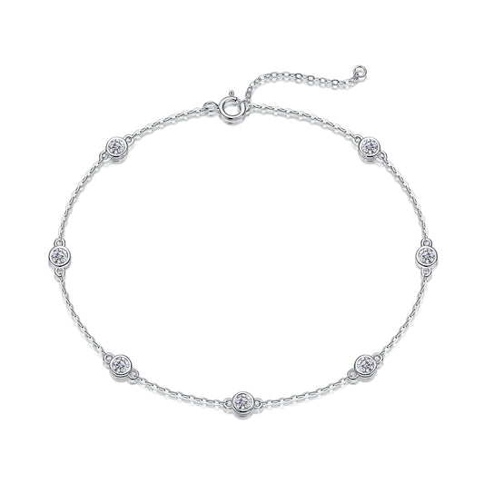 Smart Bubble Luxury Fashion Mossan Diamond S925 Silver Bracelet Comparable To Natural Diamonds
