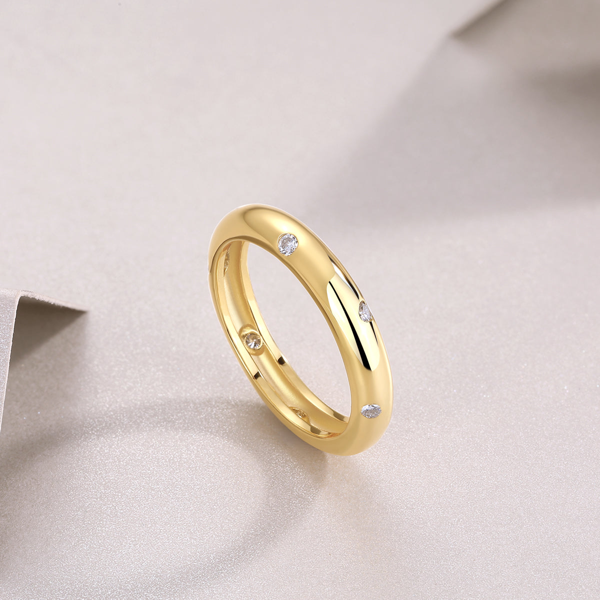 Starry Diamond Ring Wedding Ring Luxury Fashion Moissanite Silver Ring