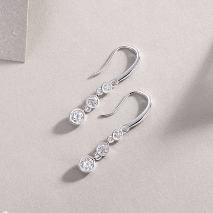 Classic Multi-diamond Set Moissanite Silver Earrings Luxury Fashion Diamond Earrings Stud Earrings
