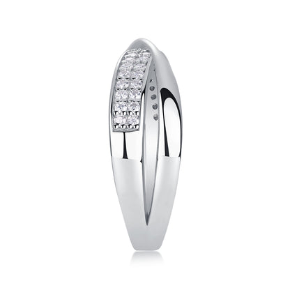 Wrap Around The Diamond Ring Luxury Fashion Set Moissanite Silver Ring